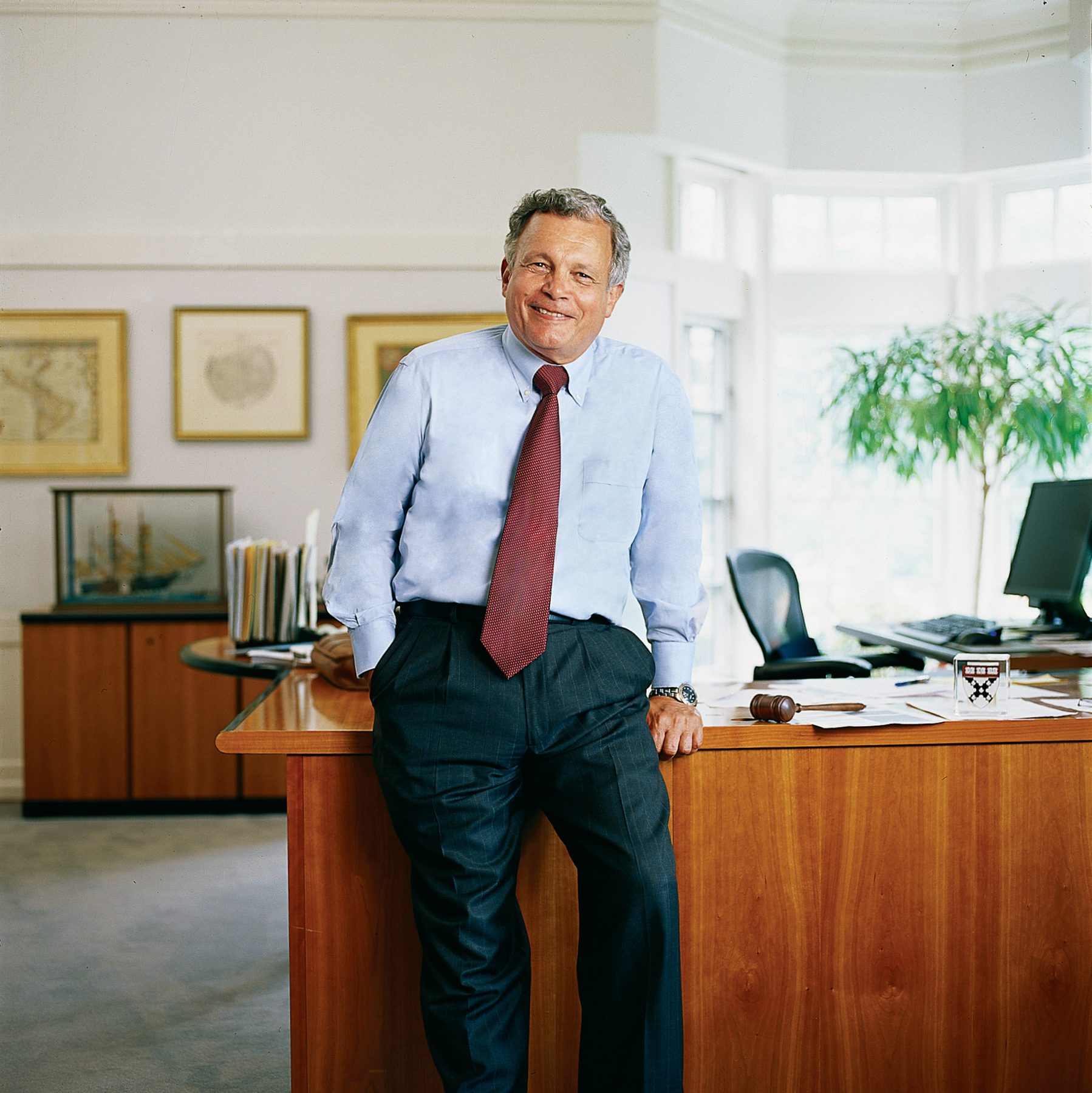 Former HBS Dean Jay Light, in his office